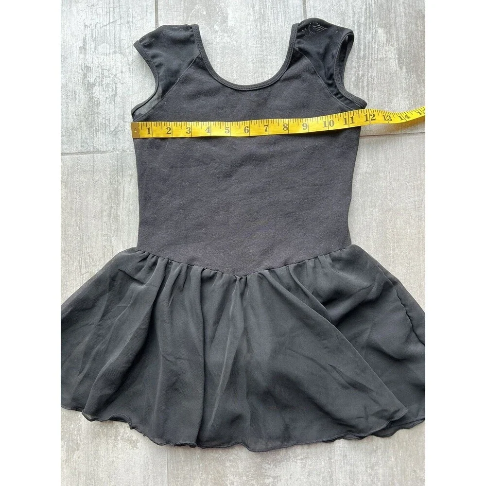 Girls Ballet Dress Dance Leotard Gymnastics Tutu Bodysuit Black 120-130cm 6-8 yr